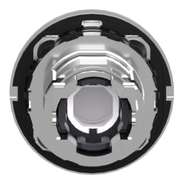 Head for illuminated push button, Harmony XB4, metal, yellow flush mounted, 30mm, universal LED, unmarked - Schneider Electric - ZB4FH083