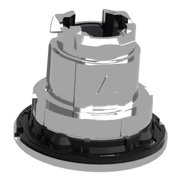 Head for illuminated push button, Harmony XB4, metal, orange projecting, 30mm, universal LED, push-push, unmarked - Schneider Electric - ZB4FH53
