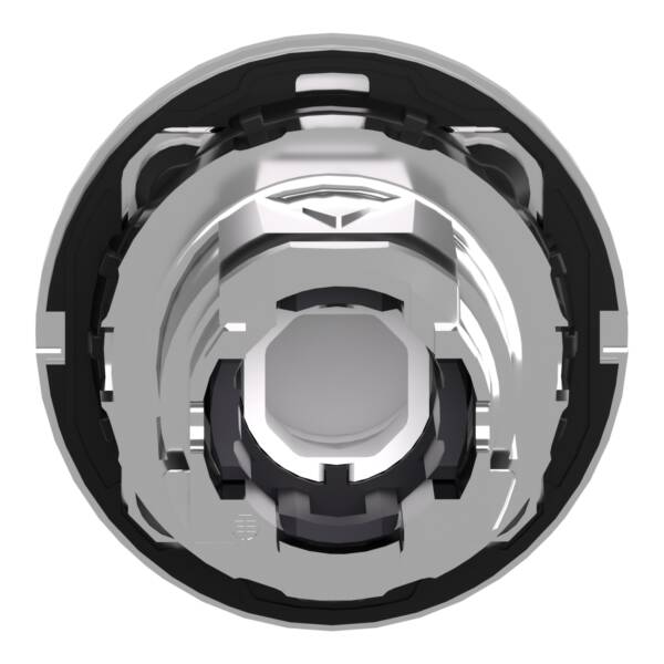 Head for illuminated push button, Harmony XB4, metal, blue projecting, 30mm, universal LED, push-push, unmarked - Schneider Electric - ZB4FH63