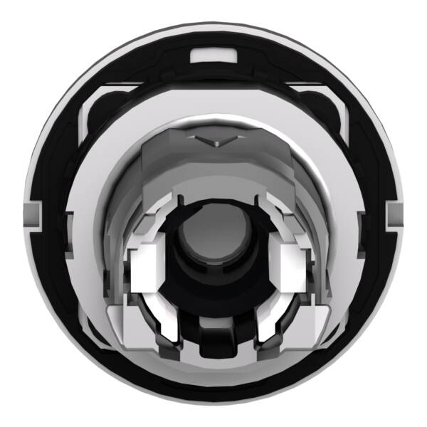Head for illuminated selector switch, Harmony XB4, metal, red handle, 30mm, universal LED, 3 positions, left to center - Schneider Electric - ZB4FK1743