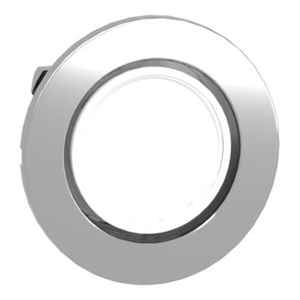 Head for pilot light, Harmony XB4, flush mounted, white, 30mm, with plain lens, universal LED - Schneider Electric - ZB4FV013