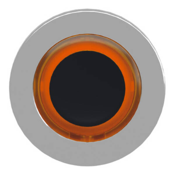 Head for illuminated push button, Harmony XB4, plastic, orange flush, 30mm, universal LED, illuminated ring - Schneider Electric - ZB4FW953