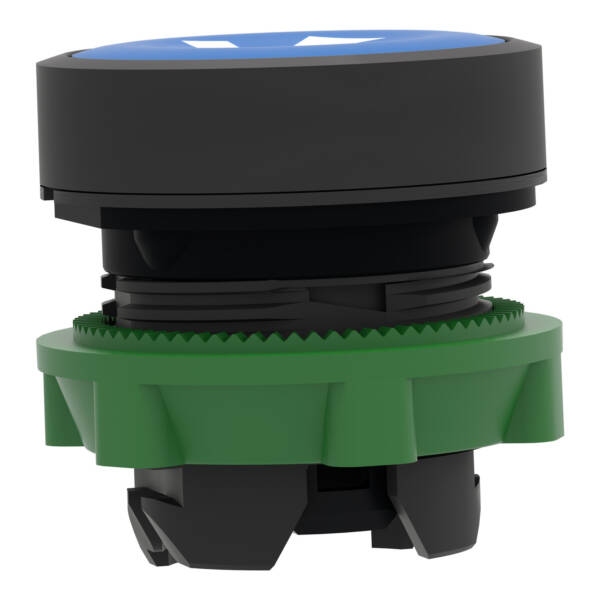 blue flush pushbutton head Ø22 spring return "up and down arrows" - Schneider Electric - ZB5AA650
