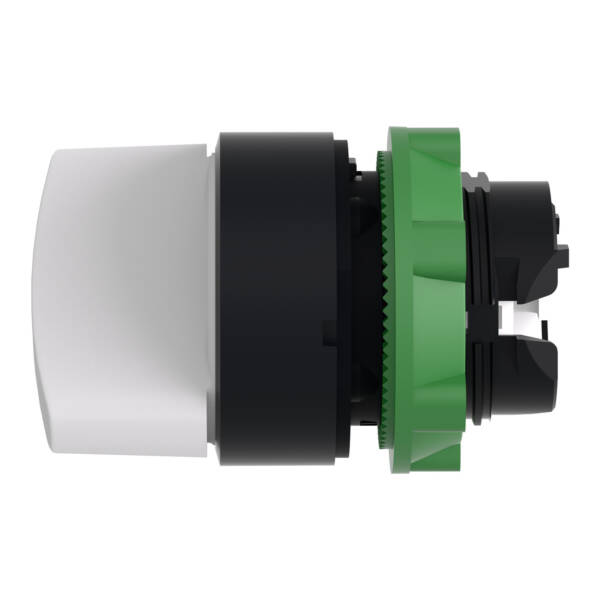 white selector switch head Ø22 2-position stay put - Schneider Electric - ZB5AD201