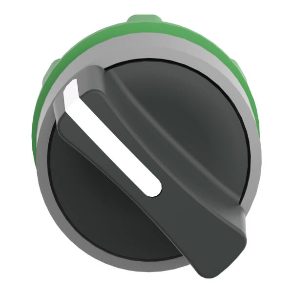 Harmony XB5, Selector switch head, plastic, white, Ø22, 2 positions, stay put, grey bezel - Schneider Electric - ZB5AD201C0