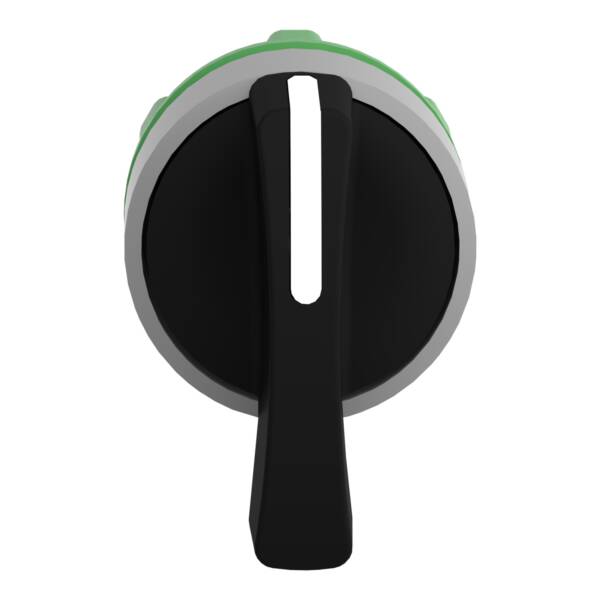 Harmony XB5, Selector switch head, plastic, black, Ø22, long handle, 3 positions, stay put, grey bezel - Schneider Electric - ZB5AJ3C0