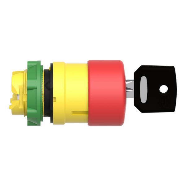 red Ø30 Emergency stop, switching off head Ø22 trigger and latching key release - Schneider Electric - ZB5AS934
