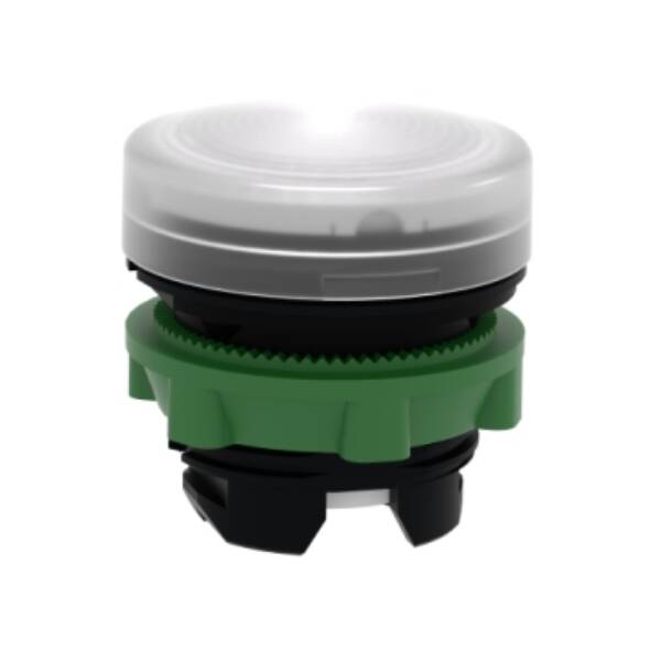 Head for pilot head, Harmony XB5, plastic, white, 22mm, plain lens, BA9s base fitting - Schneider Electric - ZB5AV013S