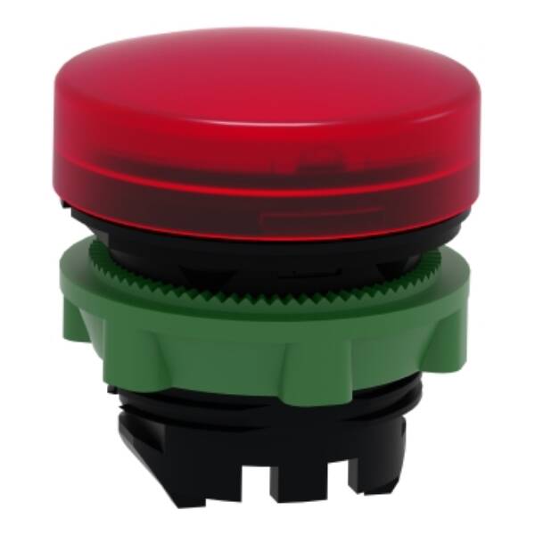 Head for pilot light, Harmony XB5, plastic, red, 22mm, universal LED, plain lens - Schneider Electric - ZB5AV043