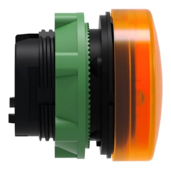 Head for pilot light, Harmony XB5, plastic, orange, 22mm, universal LED, plain lens - Schneider Electric - ZB5AV053