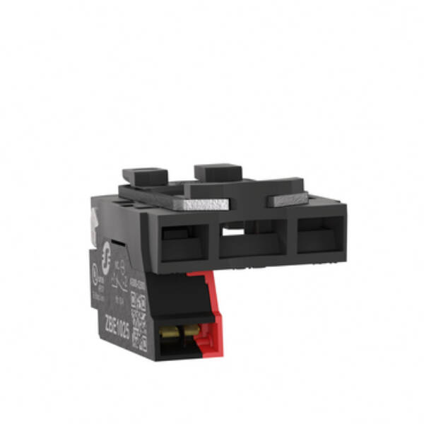 Complete body contact assembly, Harmony XB5, single contact, with fixing collar, plastic, 1NC, compact push in terminals - Schneider Electric - ZB5AZ1025