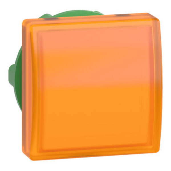 Head for pilot light, Harmony XB5, square orange, 22mm, with plain lens, universal LED - Schneider Electric - ZB5CV053