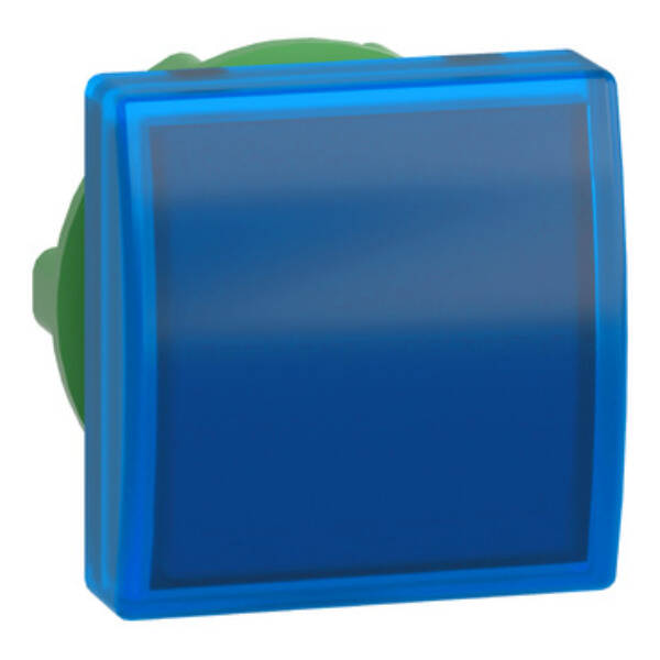 Head for pilot light, Harmony XB5, plastic, blue square, 22mm, universal LED, plain lens - Schneider Electric - ZB5CV063