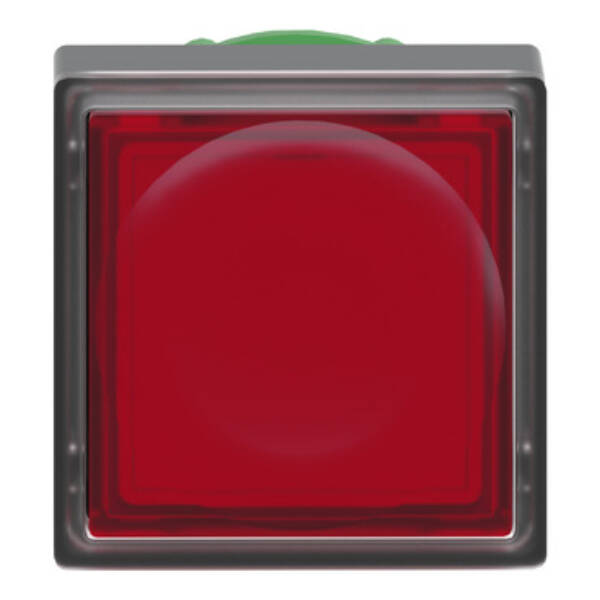 Head for illuminated push button, Harmony XB5, red square square flush 22mm, universal LED, for insertion of legend - Schneider Electric - ZB5CW343
