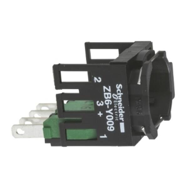 single contact block with body/fixing collar 1NC faston connector - Schneider Electric - ZB6Z2B
