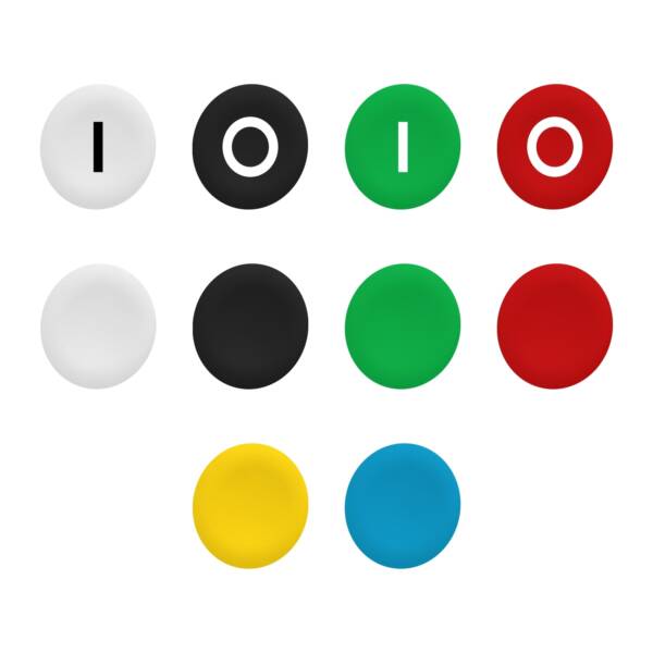 Caps, set of 10 different colors - Schneider Electric - ZBA79