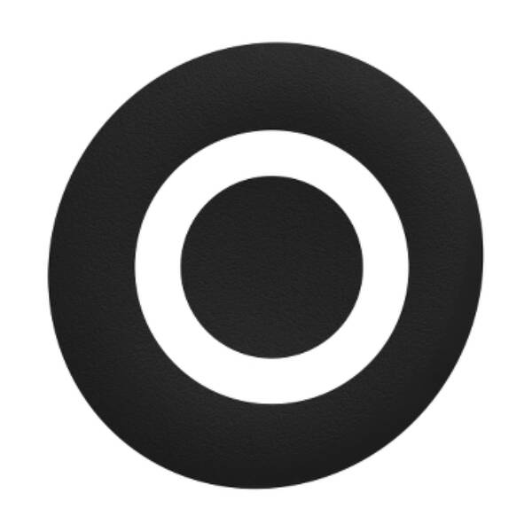 black plain cap O for flush mounted push button - Schneider Electric - ZBAF232