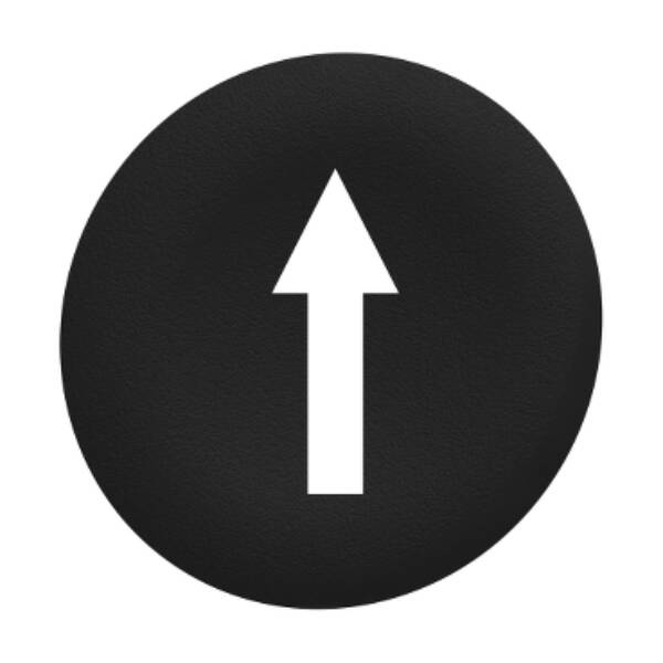 black plain cap up arrow for flush mounted push button - Schneider Electric - ZBAF335