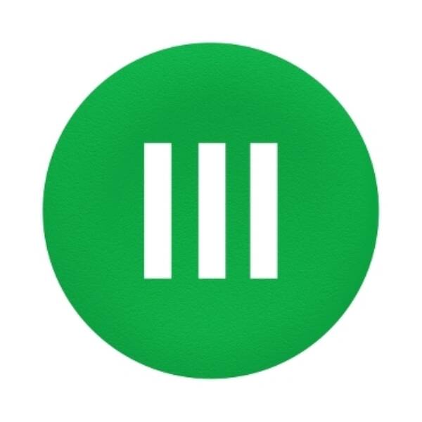 green plain cap III for flush mounted push button - Schneider Electric - ZBAF337