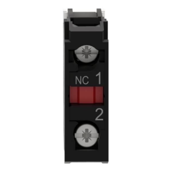 Single contact block, silver alloy, screw clamp terminal, 1 NC - Schneider Electric - ZBE102