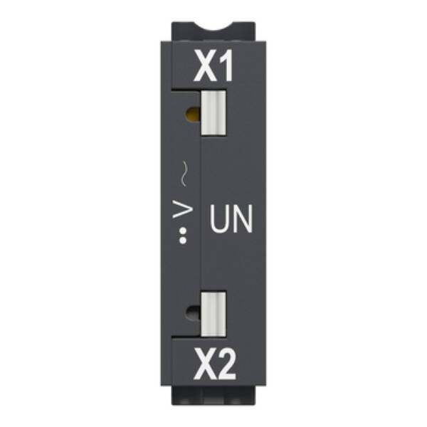 Light block, Harmony XB4, Harmony XB5, for head 22mm, universal LED, 110…120V AC, compact push in terminals - Schneider Electric - ZBVG15