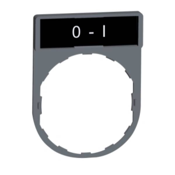 legend holder with o-i marking color plated grey - Schneider Electric - ZBY2178C0