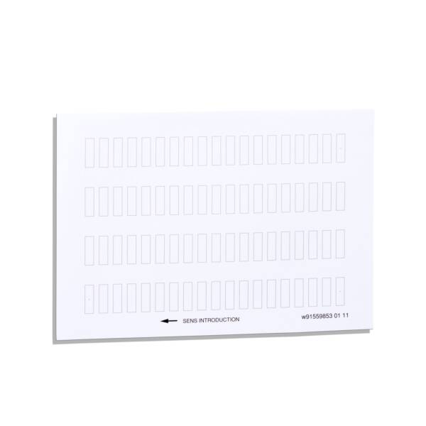 sheet of 76 unmarked legends 8 x 27 mm for legend holder 30 x 40 mm - Schneider Electric - ZBY4100