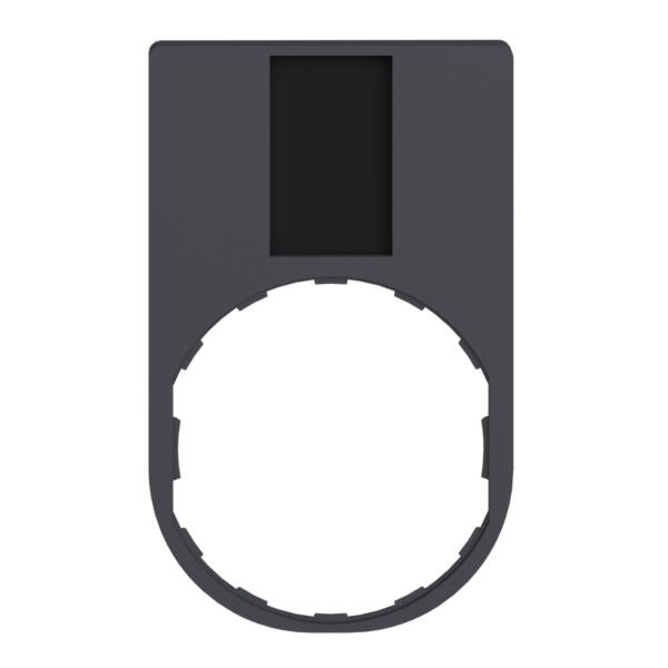 Legend holder 30 x 50 mm, plastic, with legend 18 x 27 mm, unmarked - Schneider Electric - ZBY6101