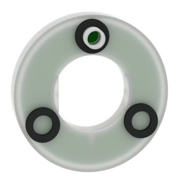 Harmony, Illuminated ring Ø60, plastic, yellow, red fixed integral LED, marked NOT HALT, 230...240 V AC - Schneider Electric - ZBY9W2M230