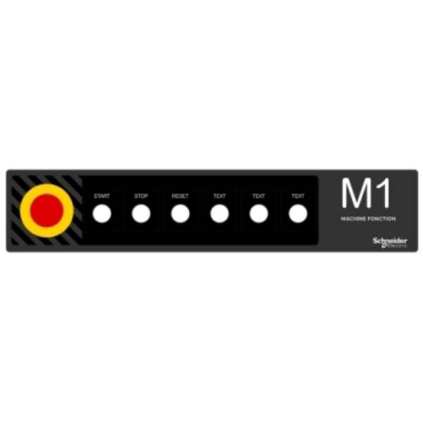 Harmony XB5, Antimicrobial Legend panel 500 x 100 template 1 - Schneider Electric - ZBYLEG501001