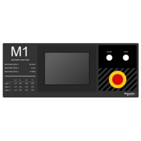 Harmony XB5, Antimicrobial Legend panel 500 x 200 template 1 - Schneider Electric - ZBYLEG502001