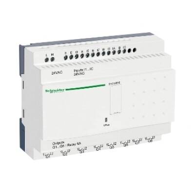 compact smart relay Zelio Logic - 20 I O - 24 V AC - clock - no display - Schneider Electric - SR2E201B