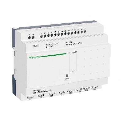 compact smart relay Zelio Logic - 20 I O - 24 V DC - clock - no display - Schneider Electric - SR2E201BD