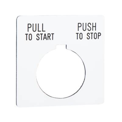 PUSH BUTTON LEGEND PLATE 30MM T-K - Schneider Electric - 9001KN179WP