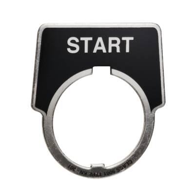 legend plate - 44 x 50 mm - mounting diameter 30 mm - start - Schneider Electric - 9001KN301