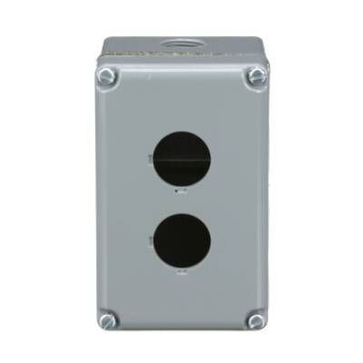 empty control station - 9001K - aluminium - 2 cut-outs Ø 30 - Schneider Electric - 9001KY2