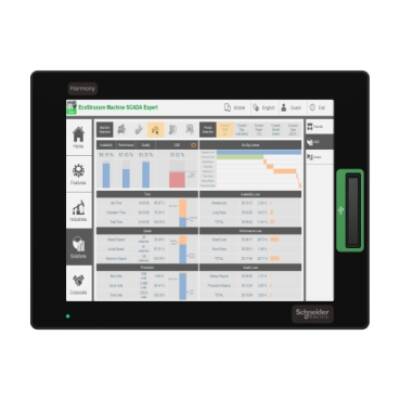 12.1 Industrial FPM, Harmony FP6, XGA, 16M colors, Analog Multi Touch (2 points), Front USB A/micro-B, DVI, USB Type B, 24V DC - Schneider Electric - HMIFP6600TMD