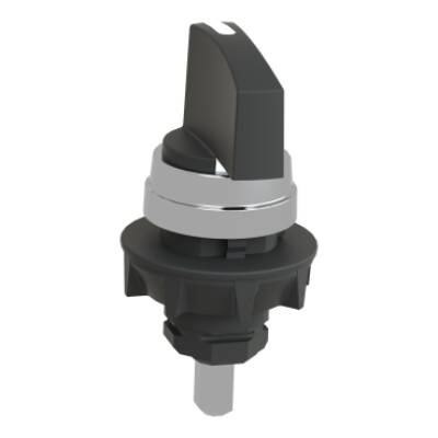 operating head with bezel Ø 29 mm, plastic with metallic finish - black handle - Schneider Electric - KBA1H