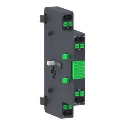 Auxiliary contact block for TeSys Giga contactor, 1NO + 1NC, side mounting, push-in terminals - Schneider Electric - LAG8N113