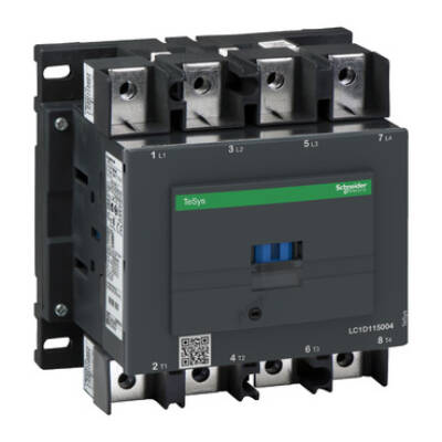 TeSys D contactor - 4P(4 NO) - AC-1 - <= 440 V 200 A - 230 V AC 50/60 Hz coil - Schneider Electric - LC1D1150046P7