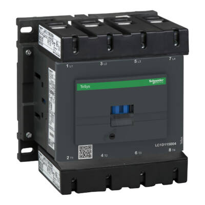 TeSys D contactor - 4P(4 NO) - AC-1 - <= 440 V 200 A - 24 V AC 50/60 Hz coil - Schneider Electric - LC1D115004B7