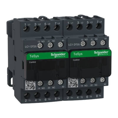 REVERSING CONTACTOR 575VAC 25A IEC - Schneider Electric - LC2DT25F7