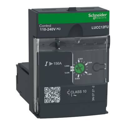 Advanced control unit, TeSys U, 3-12A, 1P motors, protection & diagnostic, class 10, coil 110-240V AC/DC - Schneider Electric - LUCC12FU