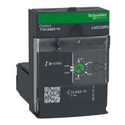 Advanced control unit, TeSys U, 8-32A, 1P motors, protection & diagnostic, class 10, coil 110-240V AC/DC - Schneider Electric - LUCC32FU