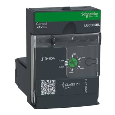 Advanced control unit, TeSys U, 1.25-5A, 3P motors, protection & diagnostic, class 20, coil 24V DC - Schneider Electric - LUCD05BL