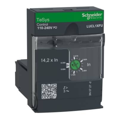 Standard control unit, TeSys U, 0.35-1.4A, 3P motors, magnetic protection, coil 110-240V AC/DC - Schneider Electric - LUCL1XFU