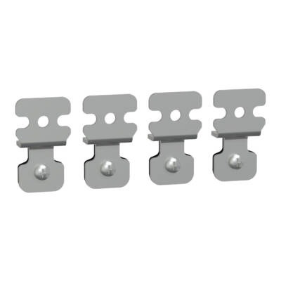 "Set of 4 wall fixing lugs, made of steel. For PanelSeT SBM boxes" - Schneider Electric - NSYAEFPFSB