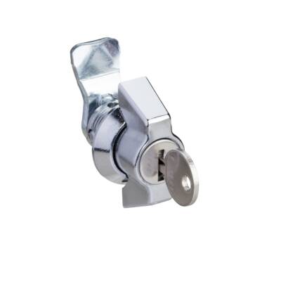 "Chrome-plated handle lock 1242 E for PanelSeT S3X enclosure" - Schneider Electric - NSYCL1242ECSX