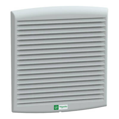 ClimaSys forced vent. IP54, 300m3/h, 24V DC, with outlet grille and filter G2 - Schneider Electric - NSYCVF300M24DPF