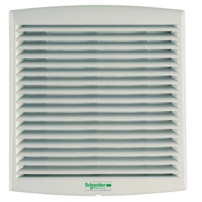 ClimaSys forced vent. IP54, 85m3/h, 48V DC, with outlet grille and filter G2 - Schneider Electric - NSYCVF85M48DPF
